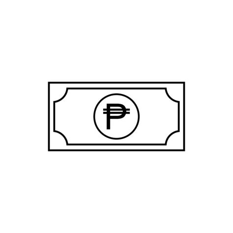 Philippines Currency Icon Symbol, PHP, Peso Money Paper. Vector Illustration 9748505 Vector Art ...