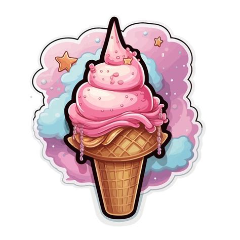 Premium Vector Sticker Of Ice Cream