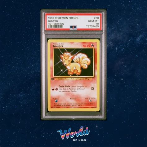 CARTE POKÉMON GOUPIX 68 102 Édition 1 PSA 10 Set de Base Wizards EUR