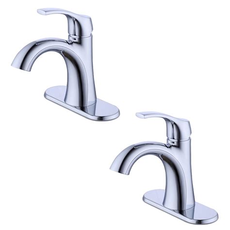 Glacier Bay Arnette Single Hole Single Handle Bathroom Faucet In Chrome 2 Pack The Home