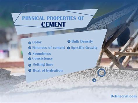 Physical Properties of Cement to surprise you – Definecivil