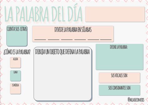 LA PALABRA DEL DÍA Aula en Juego