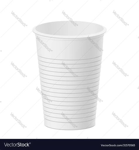 Realistic Plastic Cup Royalty Free Vector Image