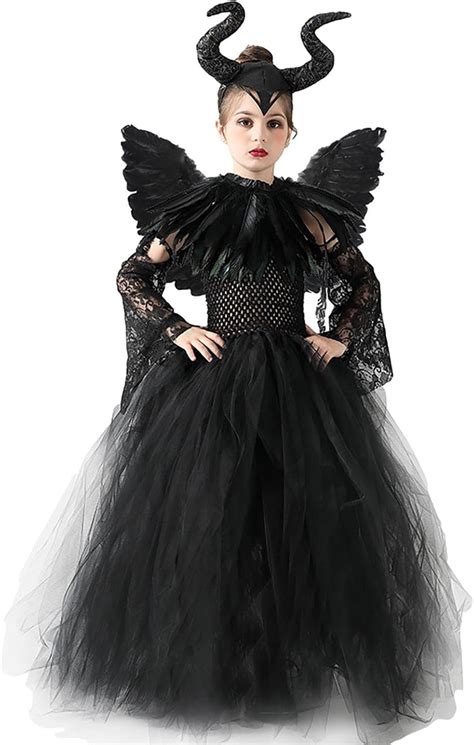 Ailopta Costumes d halloween pour Filles Sorcière Maléfique Costume De