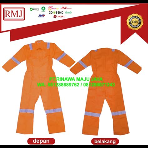 Jual Wearpack terusan / coverall / baju montir / baju bengkel / wearpack warna orange Tangerang ...