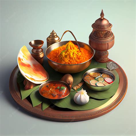 Premium Photo Hindu Food Menu Traditional Indian Food In The Table