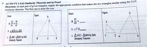 SOLVED: SAS Similarity Theorem and its Proof: Similarity using the SAS ...