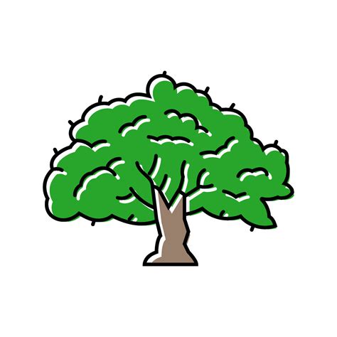 Bodhi Tree Buddhism Color Icon Vector Illustration Vector Art