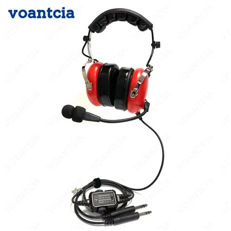 Noise Cancelling Aviation Helicopter Headset Noise Reduction Pilot Aviation Headset With 3 5mm