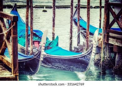 Two Gondola Prows Vintage Tone Effect Stock Photo 331642769 Shutterstock