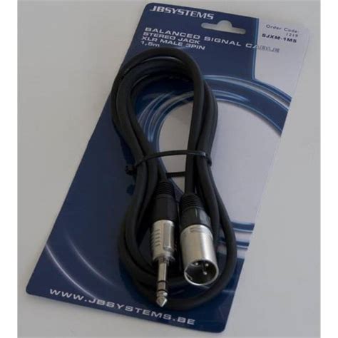 CABO PRO 6 3MM MACHO XLR MACHO 1 5MT BALANCEADO