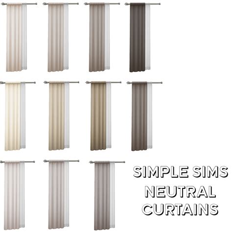 Download SS Neutral Curtains - The Sims 4 Mods - CurseForge