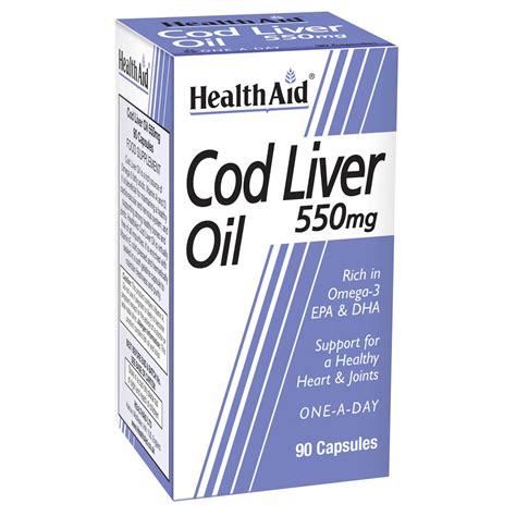 Cod Liver Oil 550mg Capsules Healthaid®