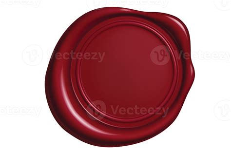 Red Wax Seal Isolated On A Transparent Background 21916528 PNG