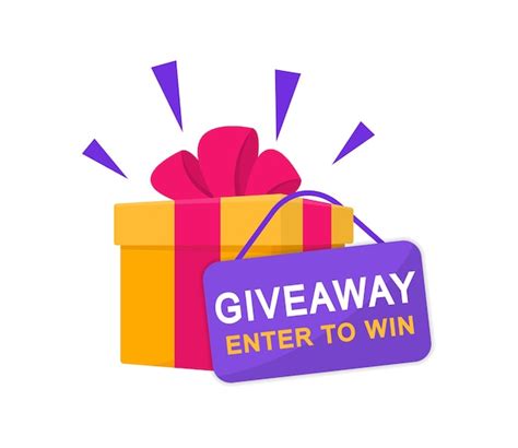 Premium Vector Giveaway Enter To Win Poster Surprise Gift Box