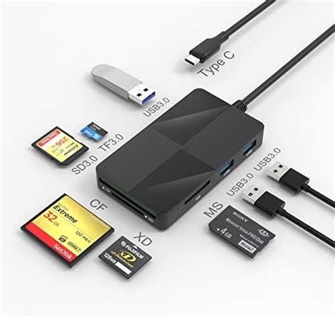 Amazon Usb C Multi Card Reader Hub Type C Gbps Xd Card Reader