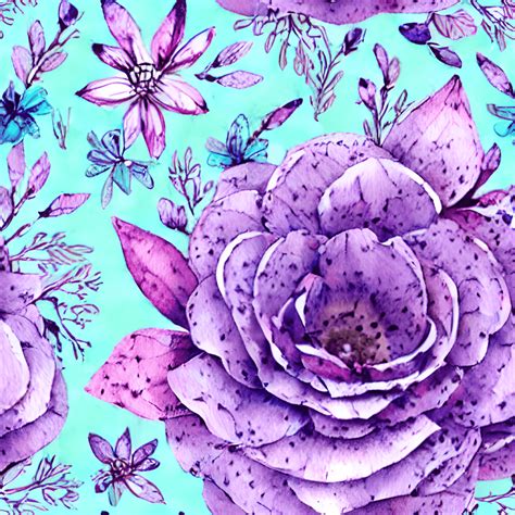 Shabby Watercolor Flowers Pattern · Creative Fabrica