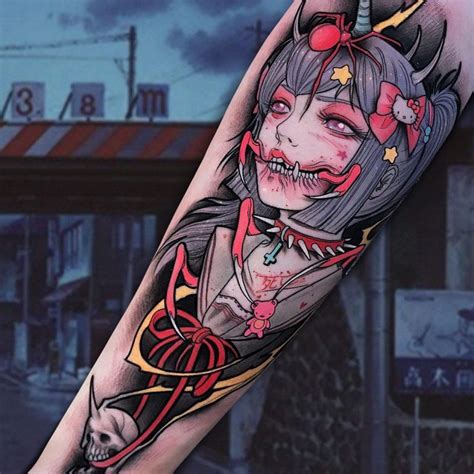 Horror Anime Tattoo By Brando Chiesa - Tattoo | Katalay.net