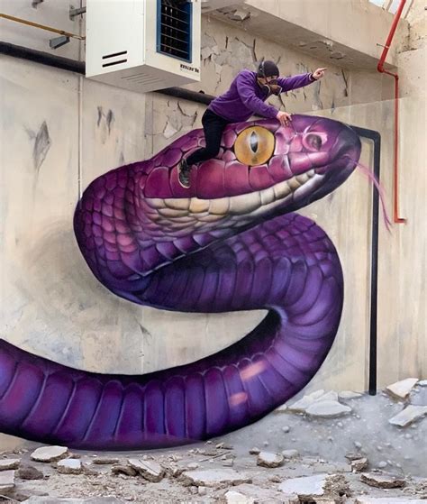 GRAFFITI COLLECTION IDEAS: Excellent 3D Purple Snake Graffiti