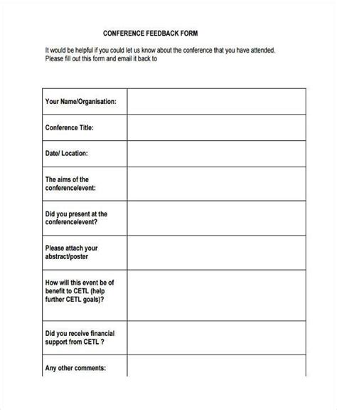 Meeting Feedback Survey Template