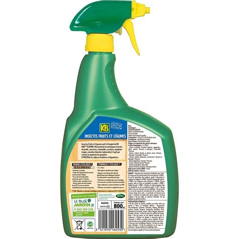 Kb Pulvérisateur Insecticide Fruits Et Légumes Prêt à Lemploi 800ml