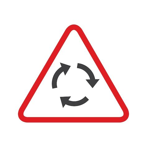 Premium Vector Roundabout Circulation Sign