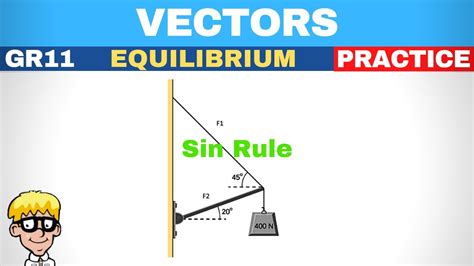 Grade 11 Vectors Equilibrium Sin Rule YouTube