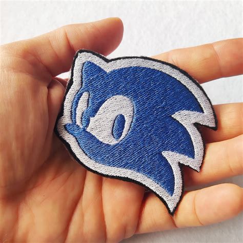 Sonic Patch Sega Embroidered Iron On Bling Handmade