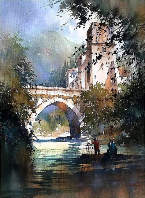 Thomas W Schaller Watercolor Scenery Watercolor City Watercolor