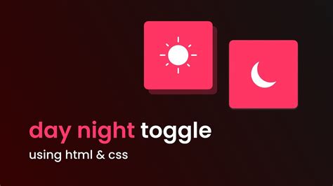 How To Make Dark Mode Toggle Button Using Html Css Js Youtube