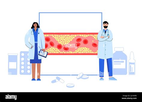 Cholesterol In Human Blood Vessels Illustration Stock Photo Alamy