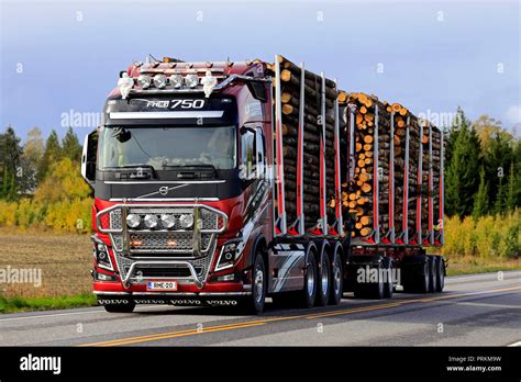 Salo Finland September 28 2018 Customized Volvo Fh16 750 Logging