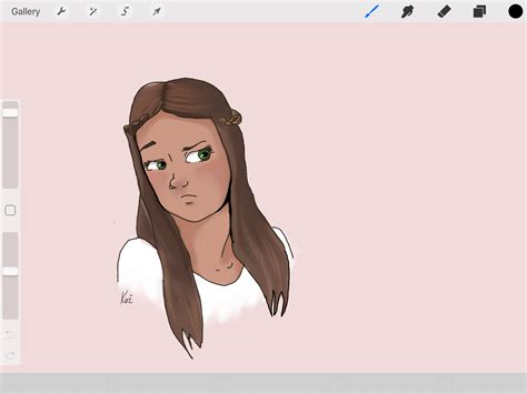 Girl Sketch Pretty Hand Drawn Drawing Doodle Art Procreate Girl