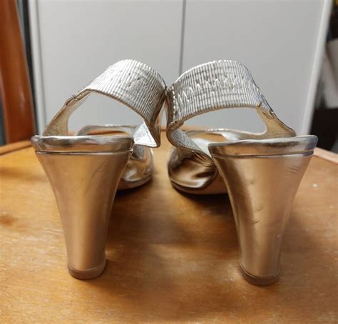 Vintage S Y K Pasito Silber Lackleder Sandalette Kaufen Auf Ricardo