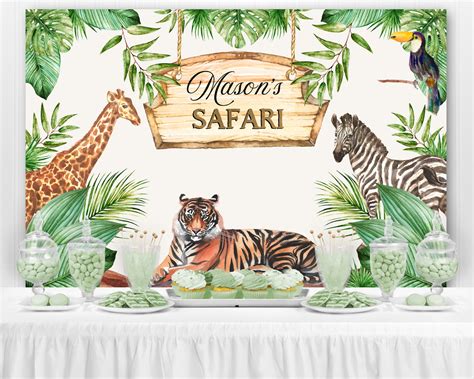 Safari Backdrop Jungle Backdrop Safari Party Wild One Etsy Uk