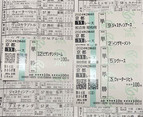 現地的中全馬券 2024年第64回 Giii きさらぎ賞 ビザンチンドリーム 他11頭 単勝馬券終了したレースの馬券｜売買された