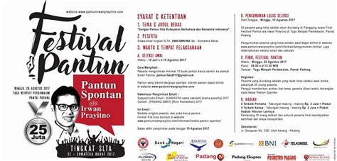 Lomba Pantun Spontan Pantun Irwan Prayitno