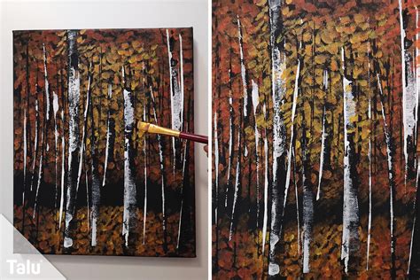 Baumstamm Mit Acryl Malen Baum Acryl Kunst Malen Wandschmuck Bunter