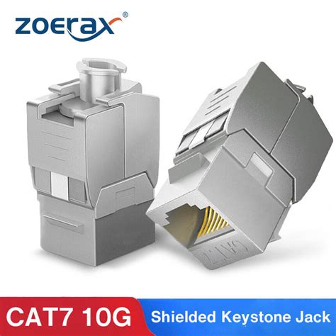 Zoerax Rj Cat Tool Less Stp Shielded Keystone Jack Cat Gbps