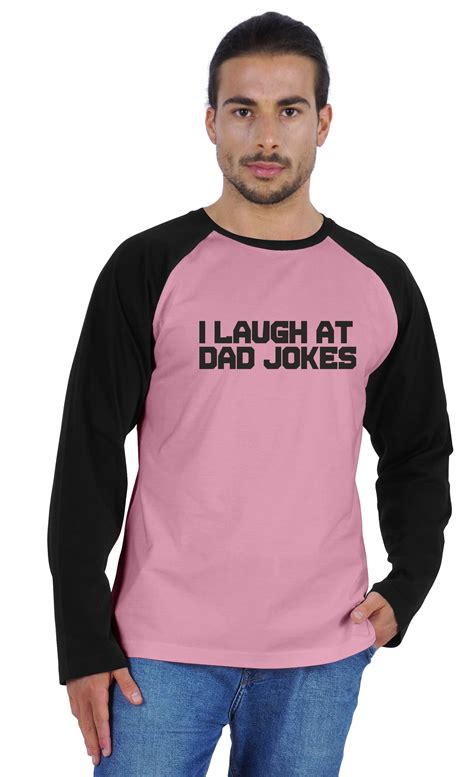 Inkmeso Mens Graphic I Laugh At Dad Jokes Tshirt For Funny Daddy