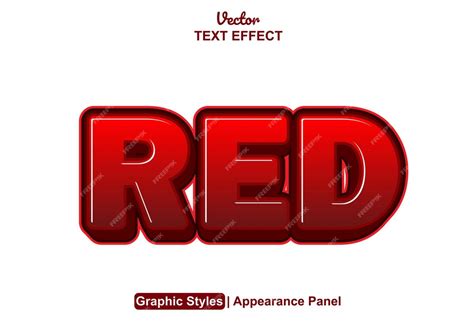 Premium Vector Red Text Effect With Graphic Style And Editable