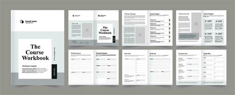 Course Workbook template 27513869 Vector Art at Vecteezy