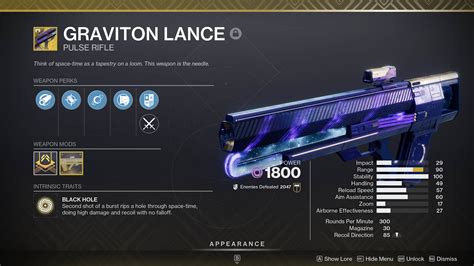 Destiny Graviton Lance Exotic Pulse Rifle Deltia S Gaming