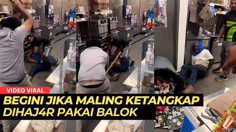 Maling Dihantam Pakai Balok Bertubi Tubi Awalnya Sok Jago Seketika