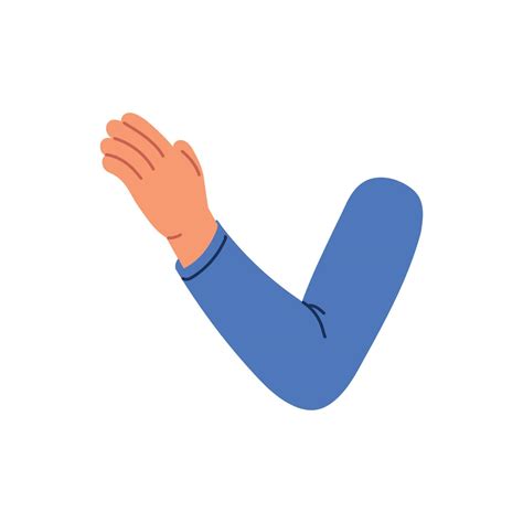 Elbow. Arm from palm to shoulder in cartoon style.isolated vector
