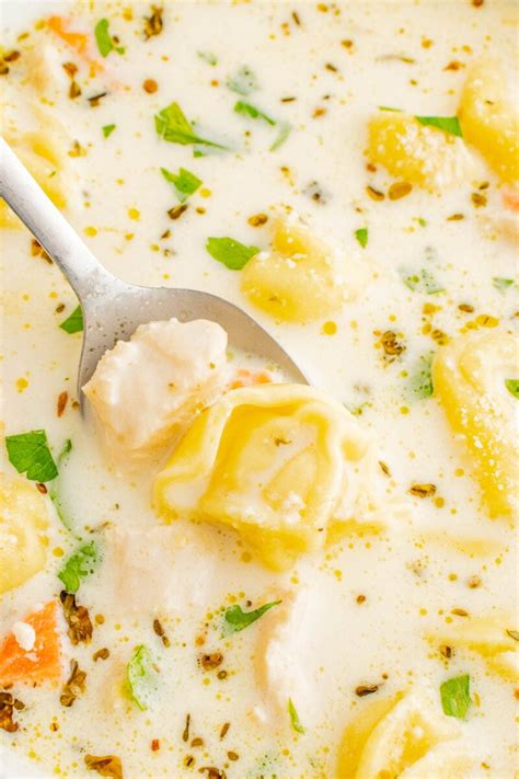 30 Minute Creamy Chicken Tortellini Soup Averie Cooks