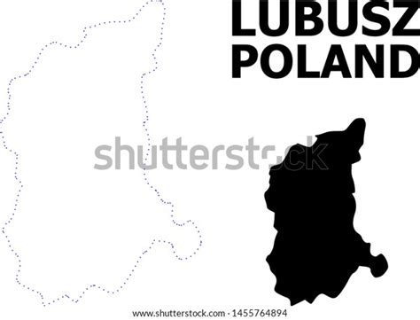 Vector Contour Map Lubusz Province Caption Stock Vector Royalty Free