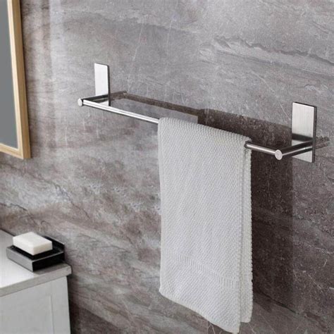 M Self Adhesive Towel Rail Rack Cm Cm Cm Bathroom Single Towel