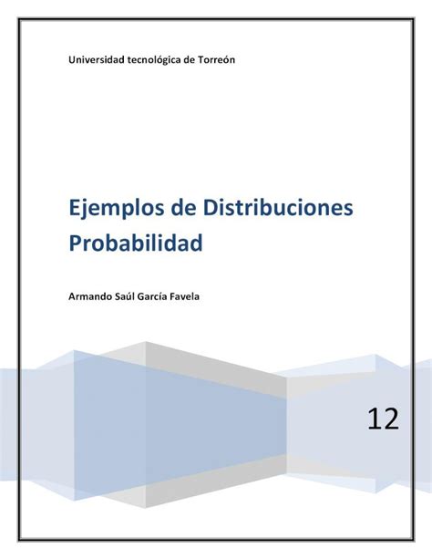 PDF Ejemplos De Distribuciones Probabilidad DOKUMEN TIPS