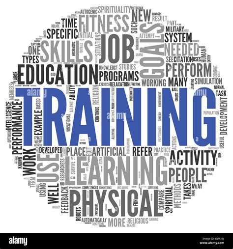 Training And Education Related Words Concept In Tag Cloud Stock Photo